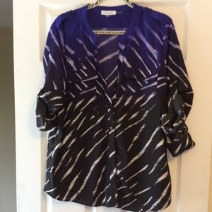 Calvin Klein Ombré button up blouse EUC